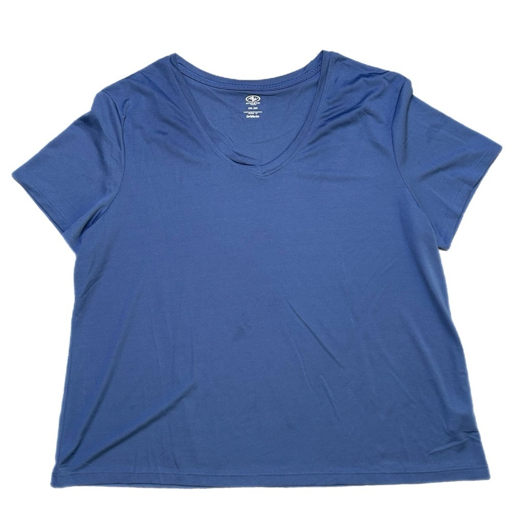 Athletic Works Blue V-Neck Women's Top
